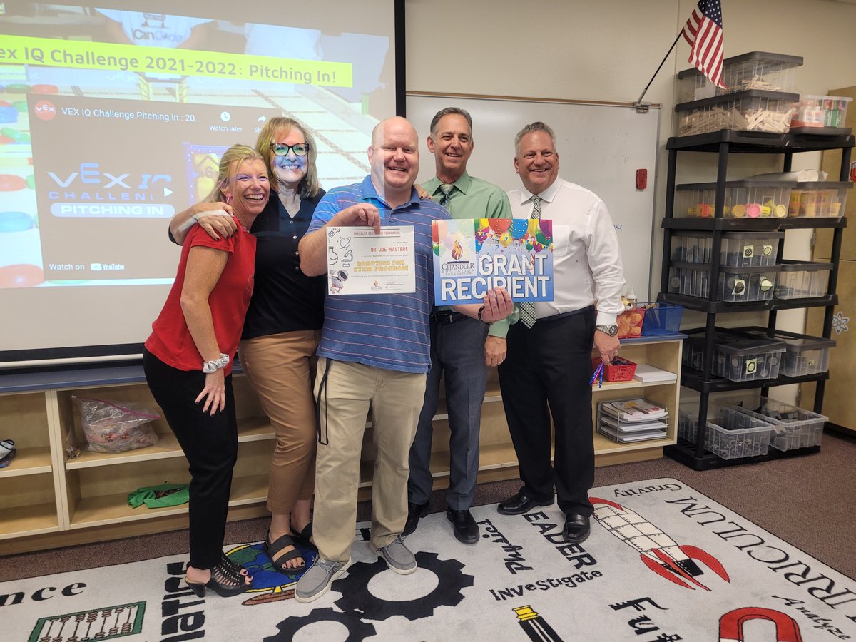 This proud WOO HOO moment goes to Mr. Lee and Dr. Walters!Congratulations on being awarded a CEF grant to enhance the STEM lab.  Thank you for all you do for us! <a href="/ChandlerUnified/">Chandler Unified School District</a> <a href="/ChandlerEdFound/">Chandler Education Foundation</a> #cashforclassrooms #wearechandlerunified #cusd80 #ChandlerEdFound