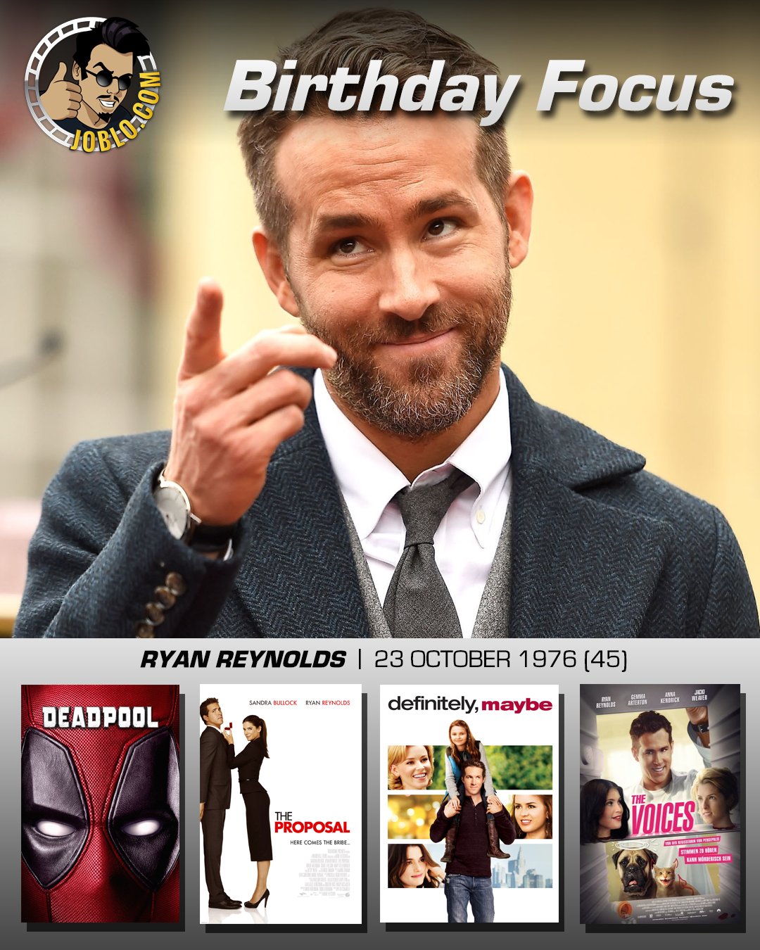 Wishing a very happy 45th birthday to Ryan Reynolds! 