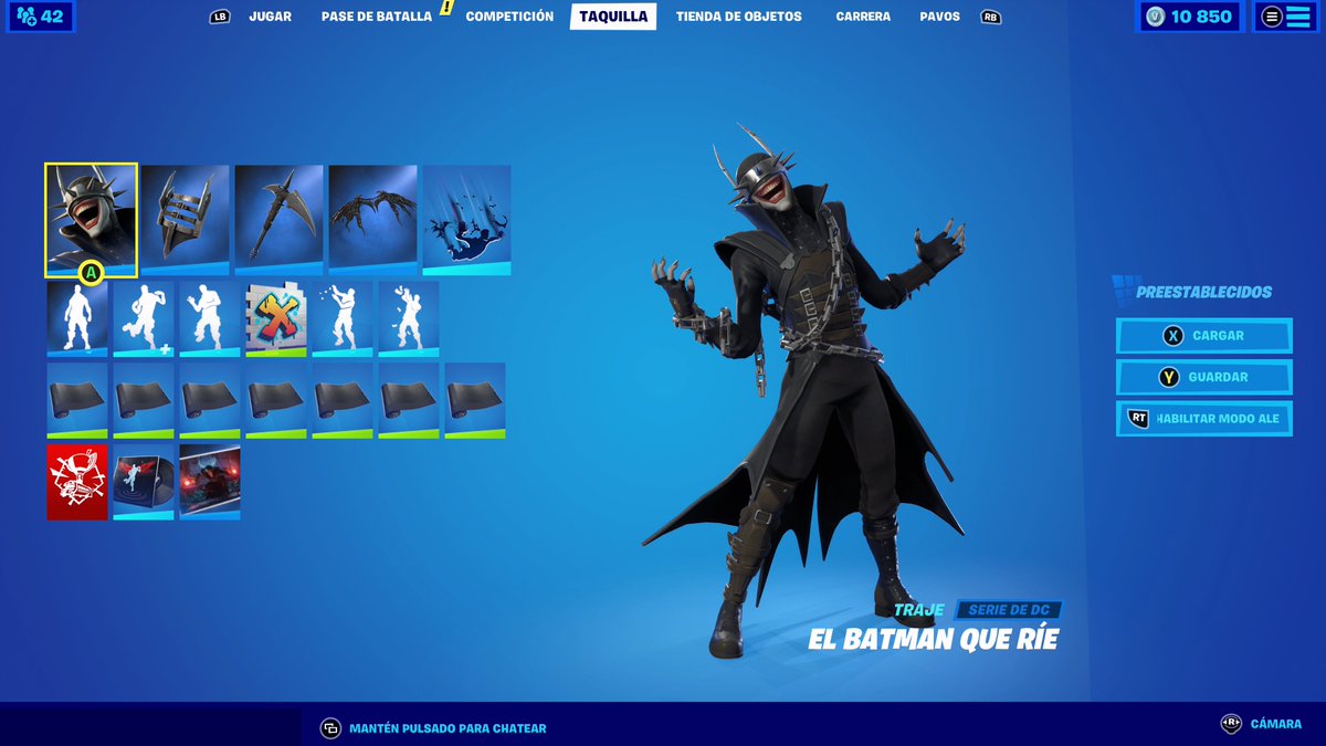 Muchas gracias a <a href="/Fortnite_ES/">Fortnite_ES</a> por mandarme la nueva skin de EL BATMAN QUE RÍE 🤣

Me mandaron 2 códigos para dárselos a ustedes, así que si quieres esta skin, sólo debes darle ♥️ y RT a este tweet para participar.

Anunciaré a los ganadores en mi stream de hoy.
¡Mucha suerte! 🤞