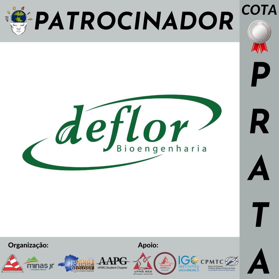 sgufmg's tweet photo. A XV Semana da Geologia da #ufmg apresenta seu primeiro Patrocínio. A Empresa DEFLOR Bioengenharia na Cota PRATA! (1/2)
#geologia #geociências #sgufmg #deflor #bioengenharia #engenharia #geotécnica #meioambiente #mineração #agronomia #engenhariaambiental #geografia #topografia https://t.co/9dF1CEVYM8