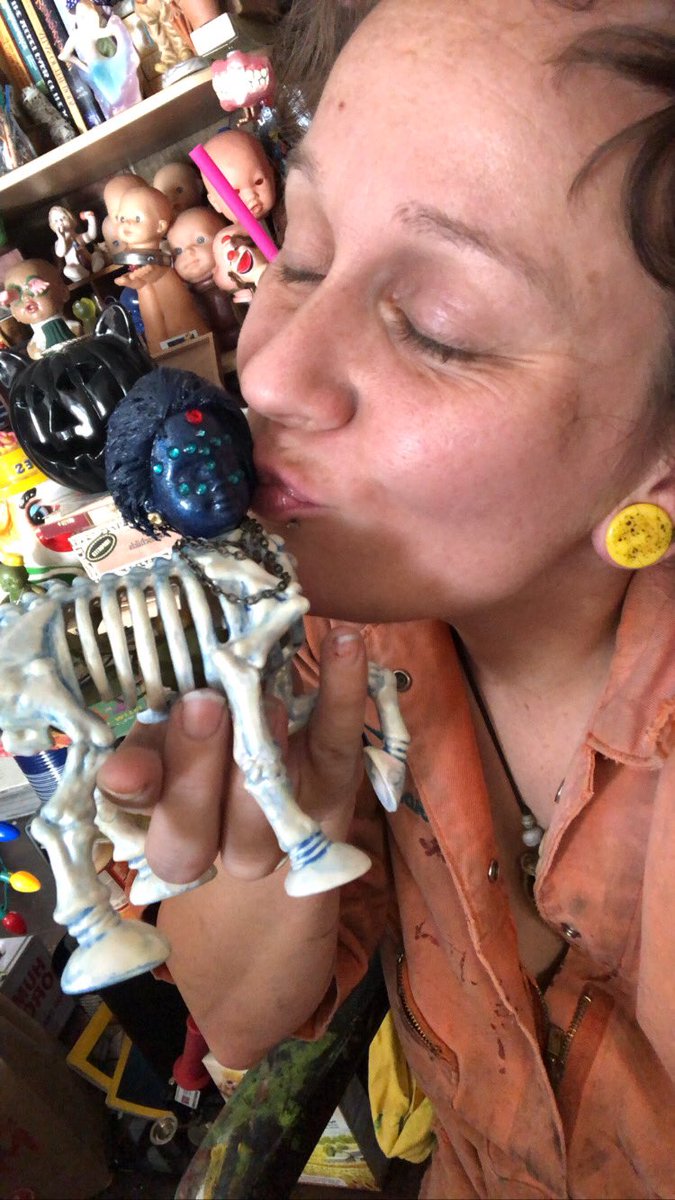 BHABhtx's tweet photo. Old toys collide. #assemblage #beehivesandbouffants #supercreep https://t.co/JcoGGYj225