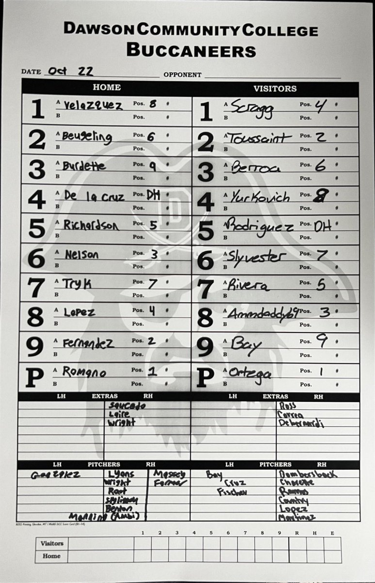 Black and Red Fall World Series Game 1 Starting Line-Ups!!!!!!