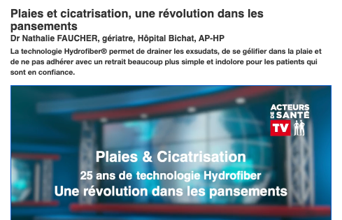 acteursdesante's tweet photo. #PlaieEtCicatrisation 👉 “C’est vraiment important que le #patient soit en confiance, n’appréhende pas le soin”🎬 #JourneesCicatrisations Itw Dr Nathalie Faucher #gériatre @hopitalbichat @APHP @JourneesCica #SFFPC #EWMA2021 par @acteursdesante https://t.co/X1K7MwM1q1 #Hydrofiber https://t.co/meNAVSOZ9x
