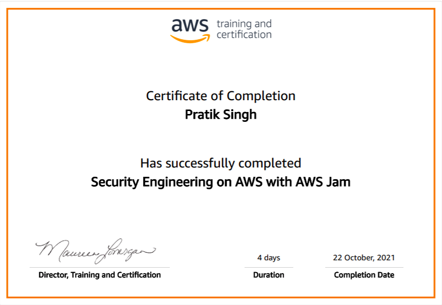 kitarp29's tweet photo. R2_D85:
I certified in Security Engineering on AWS😌

All the days of training made sense in AWS JAM events!🔥

✅Solved 7/10 Challenges put forward to my team of #CodeNewbie 

All and all a BIG DAY!!
#100DaysOfCode #DEVCommunity https://t.co/lVE0ph7jLC