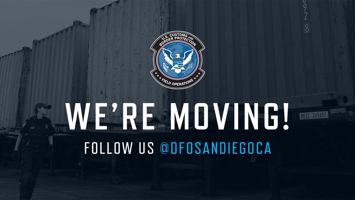 CBPPortDirSYS's tweet photo. To all our followers: Starting October 29, 2021, this account will become inactive. Our content will be moving to @DFOSanDiegoCA.
 
Be sure to start following us at @DFOSanDiegoCA! https://t.co/a8LTlyQo1O