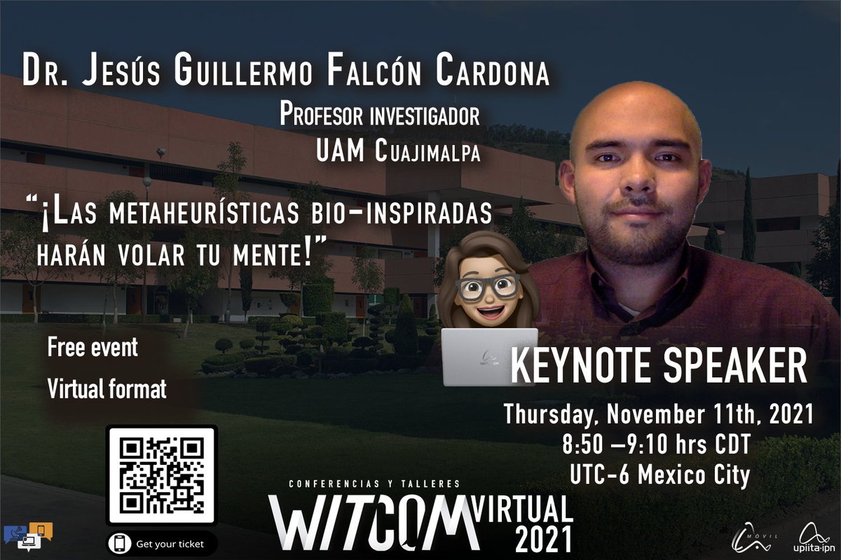upiitawitcom's tweet photo. Te presentamos a nuestro primer conferencista magistral ¡Un egresado Telemático! que nos hablara de como trabajan los algoritmos evolutivos multi- objetivo (AEMOs), cómo construirlos, y su uso dentro de diversas áreas de la labor humana #SomosTelematica https://t.co/Ps0fa0v8q9