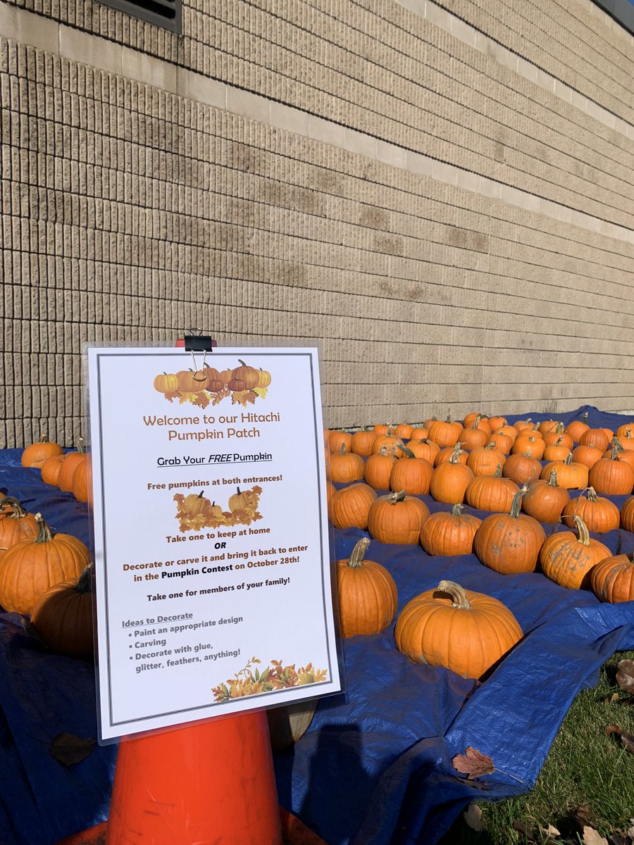 Trunk-or-Treat at Hitachi is almost here! Check out our pumpkin patch to celebrate our employees🎃