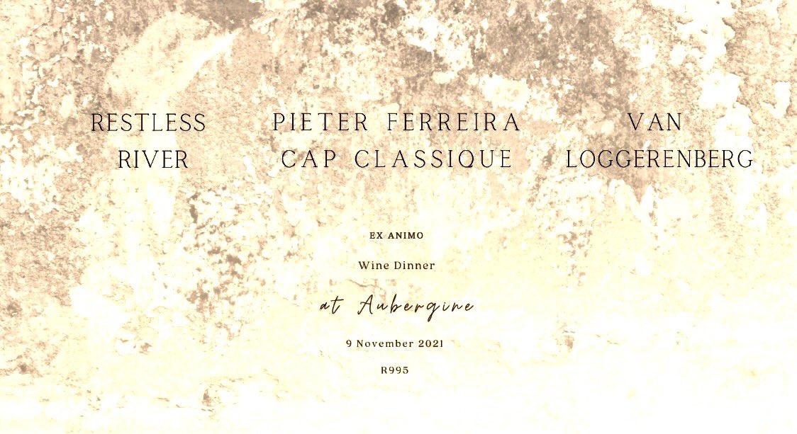 This might be the wine dinner of the year! It isn’t often that we get to present our wines along with two of our favourite winemakers and chef extraordinaire, Harold Bresselschmidt! We invite you to join us exanimo.co.za/product/wine-d…