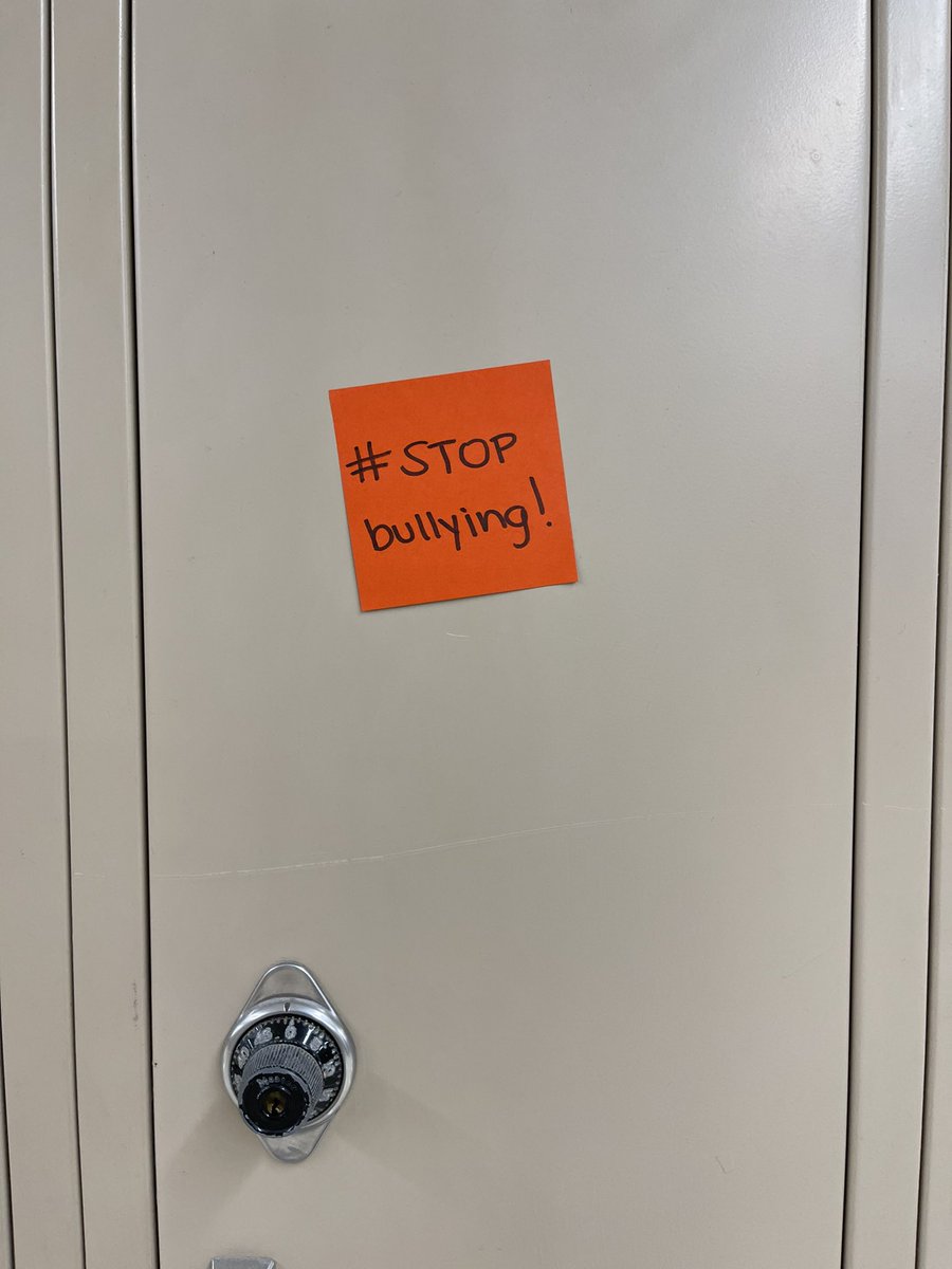 today we wore blue in honor of bullying prevention and put sticky notes around the school with positive messages to make everyone’s day a little better. thank you to all who helped out and participated it means a lot for your support <a href="/OFHSLeoSpagnola/">Leo Spagnola</a> @OFCSSuper