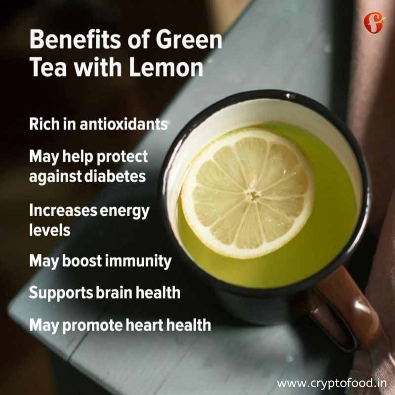 thecryptofood's tweet photo. When life gives you lemons, add some to your green tea and rack up those health benefits.🍵 

Follow us for more health tips!
Visit: https://t.co/16nIFZ1oK1 

#fitness #cryptofood #greentea #lemons #antioxidants #diabetes #immunitybooster #weightloss https://t.co/QT6KVfONhL