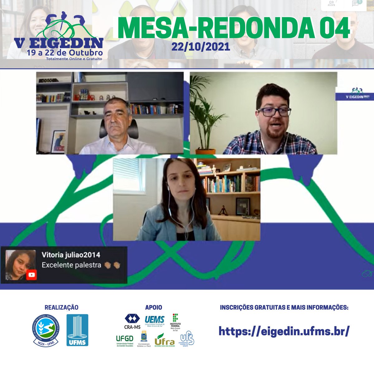 eigedin's tweet photo. Nesta manhã, em seu quarto e último dia, o V EIGEDIN contou com a mesa-redonda: “O Bioclimatismo como Premissa Fundamental ao Projeto Arquitetônico”. Fique ligado na nossa programação! https://t.co/t3meMppsNX