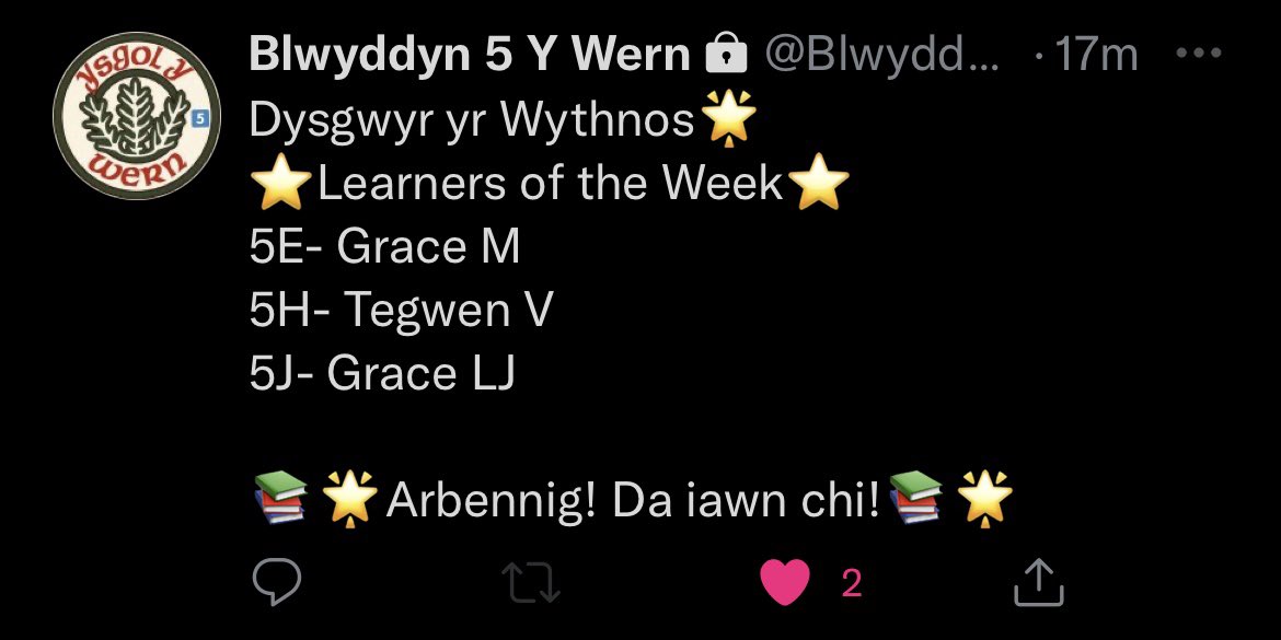 NatashaLouca_'s tweet photo. Mammy falch 🤗 #DysgwrYrWythnos ⭐️ https://t.co/3ublpBVND1