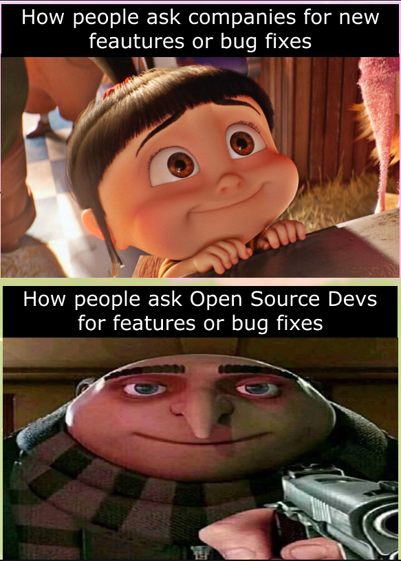 nixcraft's tweet image. Fellow FOSS devs, is this true?