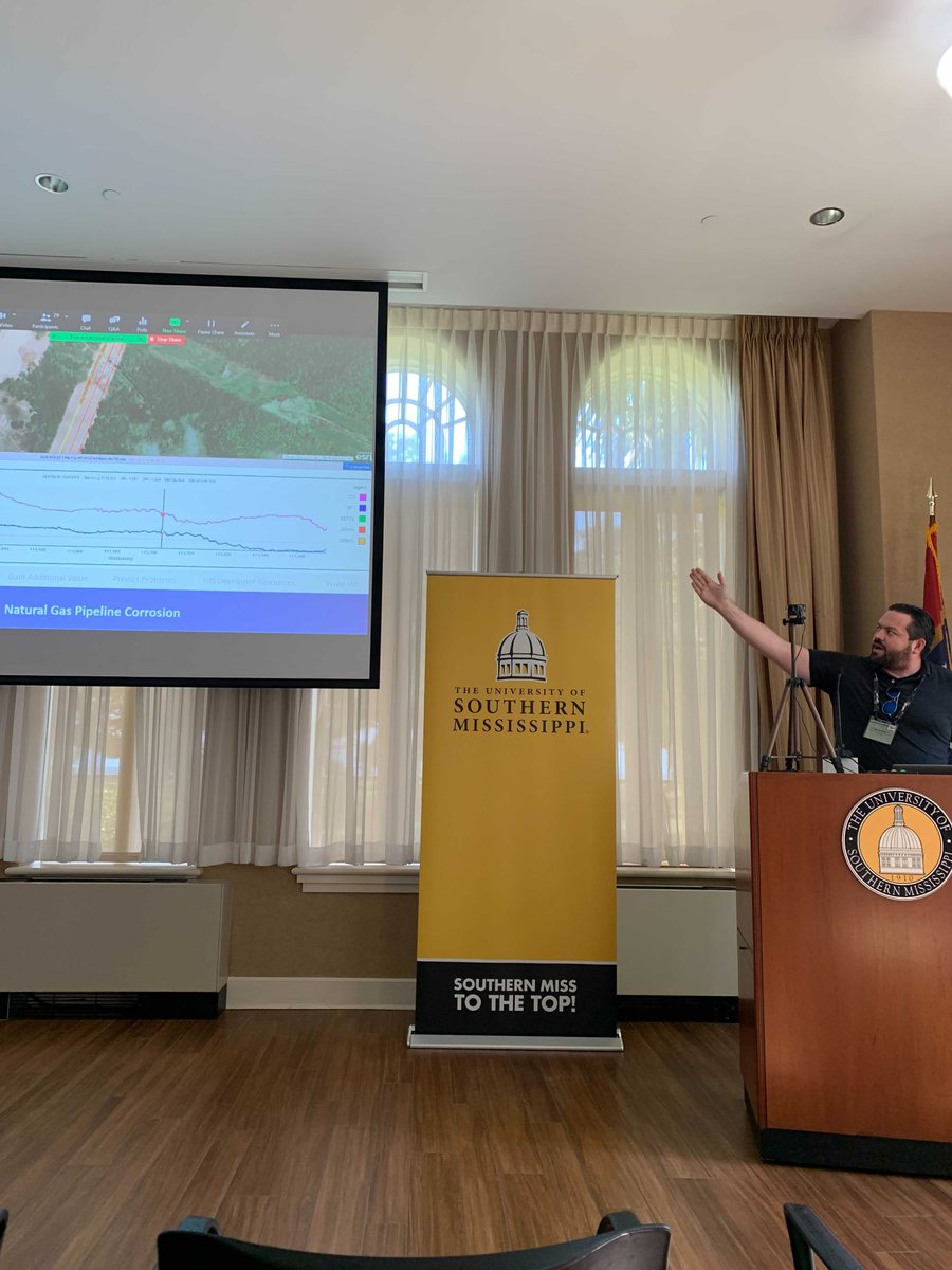 GEOjobeGIS's tweet photo. Day One of the #MississippiGeospatialConference was a success! Congratulations to Eric, Reed, and Pete on their wonderful presentations.
#GIS #Community #DeepLearning #UAV #CustomDev https://t.co/jLqZYyp7mZ