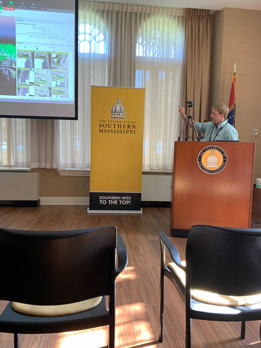 GEOjobeGIS's tweet photo. Day One of the #MississippiGeospatialConference was a success! Congratulations to Eric, Reed, and Pete on their wonderful presentations.
#GIS #Community #DeepLearning #UAV #CustomDev https://t.co/jLqZYyp7mZ