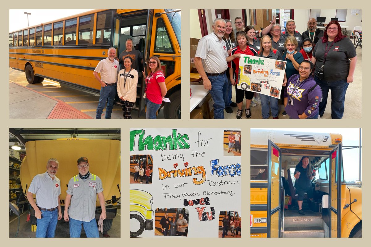 PWE_Splendora's tweet photo. As students start their day, our transportation staff are the first point of contact for many of them. This interaction determines type of day they will have. Because of you, our students arrive safely at school with a smile on their face. Thank you. #busdriverappreciation #MyPWE https://t.co/B177c6CzfV