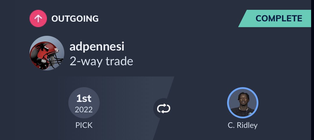 danieliannetta's tweet photo. @FFFpod In a 10 man dynasty league. For context, in the same league Damien Harris went for a 1st. https://t.co/SiZ2ookmy7