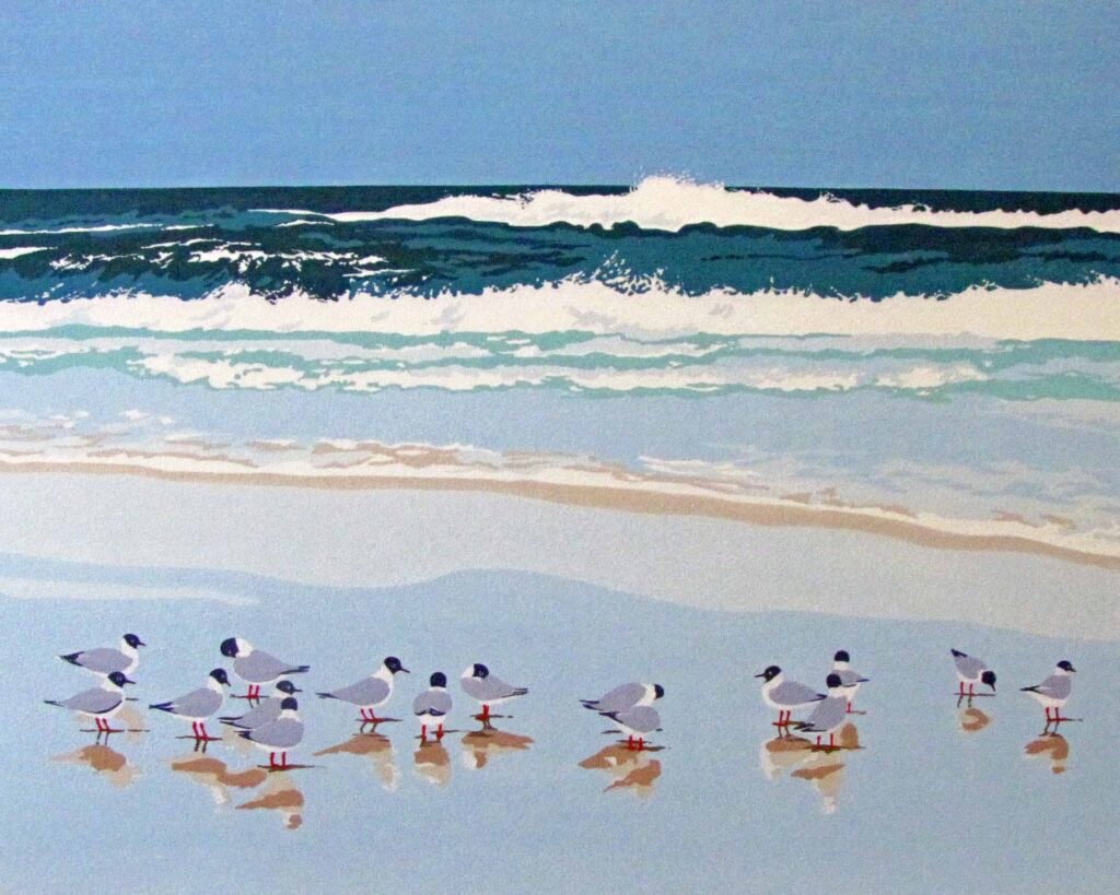 ‘Early Birds’ by Evelyn Bartlett. Available on AGSW now: buff.ly/3Ba9Chc