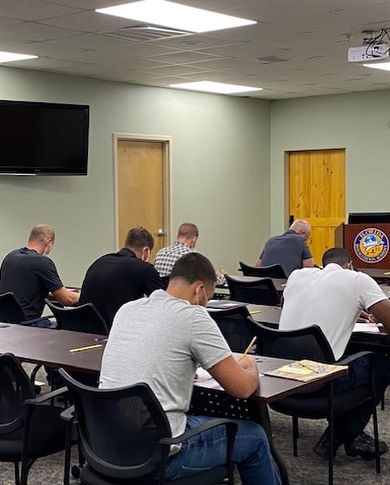 BCFRpio's tweet photo. There was a line in front of the Fire Rescue Center today for the morning testing session for BCFR. The testing continues this afternoon & tomorrow w/all of the testing spots being filled. Good luck! #BCFR #BrevardsBravest #Testing #FirefighterEMT #FirefighterParamedic #Paramedic https://t.co/VERkNMg0it