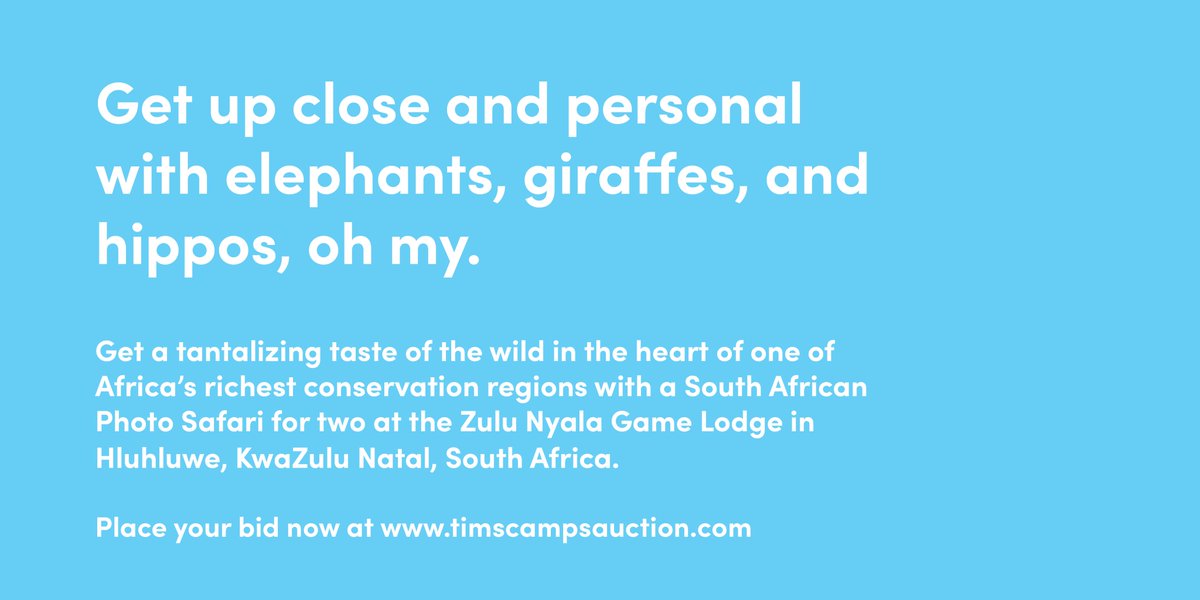 Tim Hortons® Foundation Camps (@timscamps) on Twitter photo It’s the final day of the <a href="/TimsCamps/">Tim Hortons® Foundation Camps</a> Online Auction!
Place your bid today at timscampsauction.com to win an exciting item and support youth in your community through a multi-year developmental camp experience!
Visit timscampsauction.com today! It’s the final day of the <a href="/TimsCamps/">Tim Hortons® Foundation Camps</a> Online Auction!
Place your bid today at timscampsauction.com to win an exciting item and support youth in your community through a multi-year developmental camp experience!
Visit timscampsauction.com today!