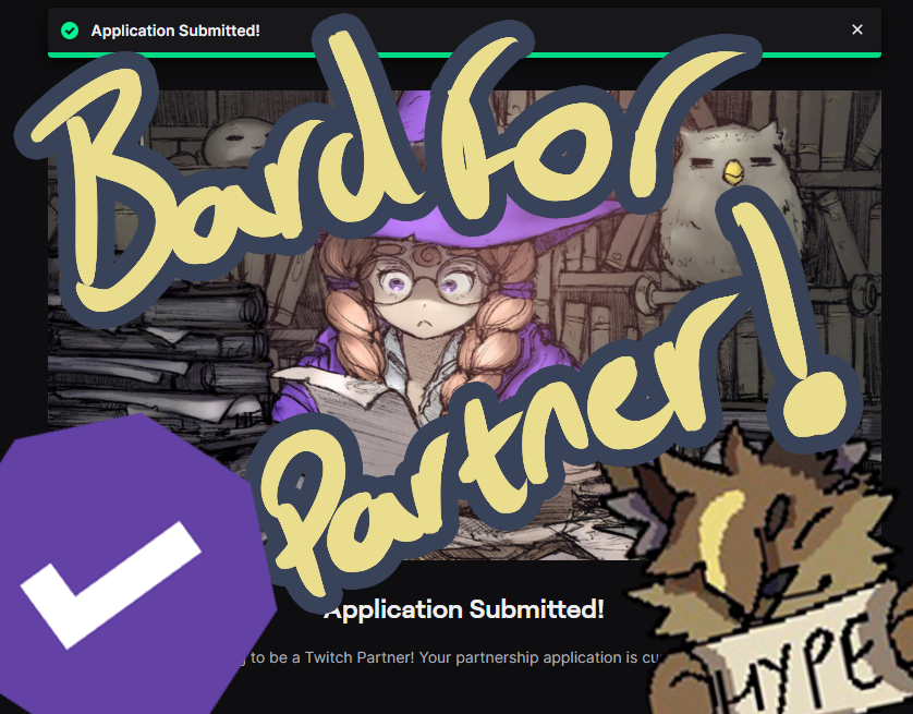 BardicRJ's tweet photo. Hey @TwitchSupport, the 28th will be my 1 year anniversary on Twitch. My numbers are growing and the community is truly amazing. Any chance we could see a Purple tick? #BardForPartner https://t.co/VzSIiNzqjH