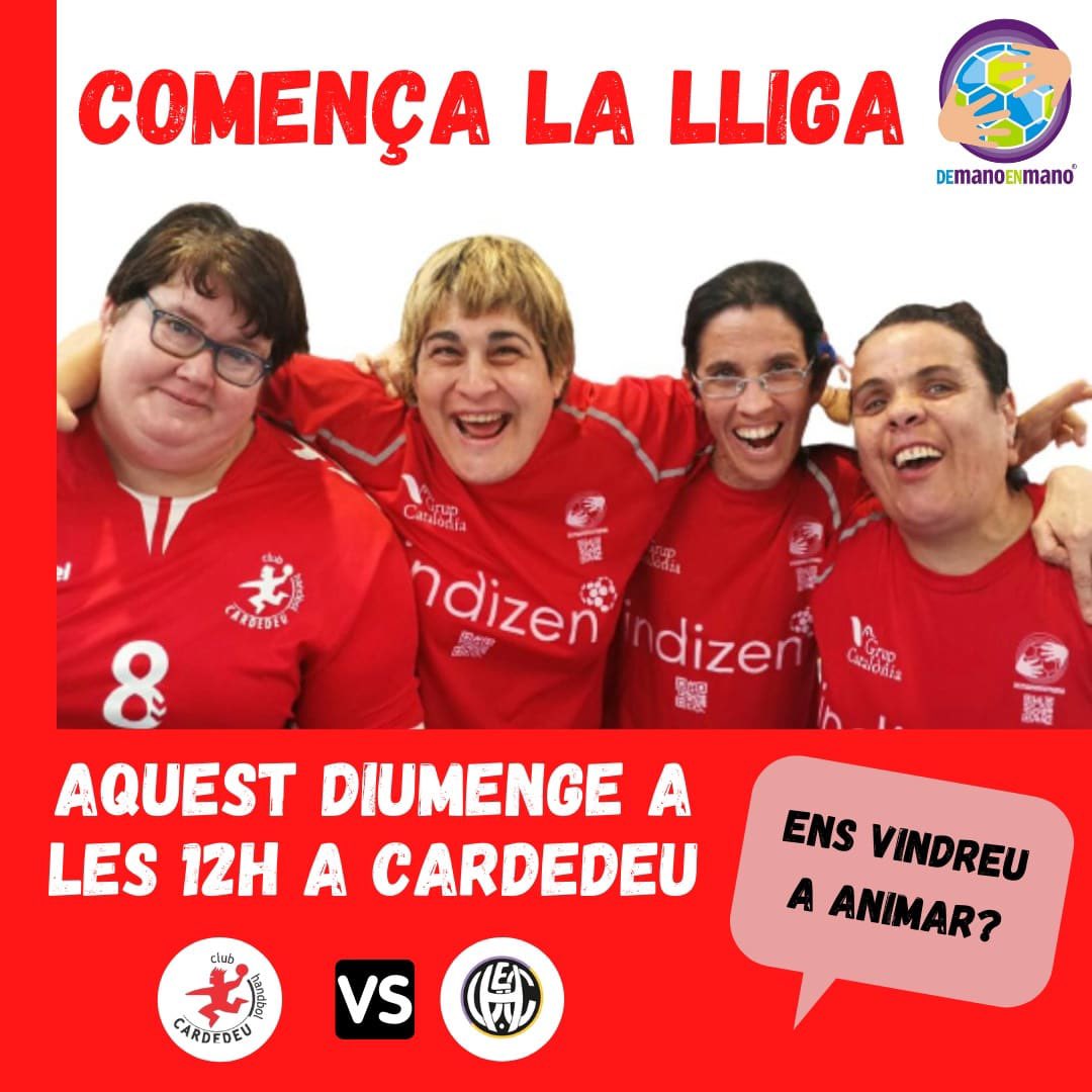 CHCardedeu's tweet photo. Aquest cap de setmana torna la lliga @demanoenmanonet !!! L'equip del Club Handbol Cardedeu s'estrena 🆚 @UEHCalella a les instal·lacions del Patronat Municipal d'Esports de Cardedeu 🙌🏼🙌🏼🙌🏼 Us esperem a les 12h, comptem amb el vostre suport 🤩 https://t.co/PRRCKoQ9On