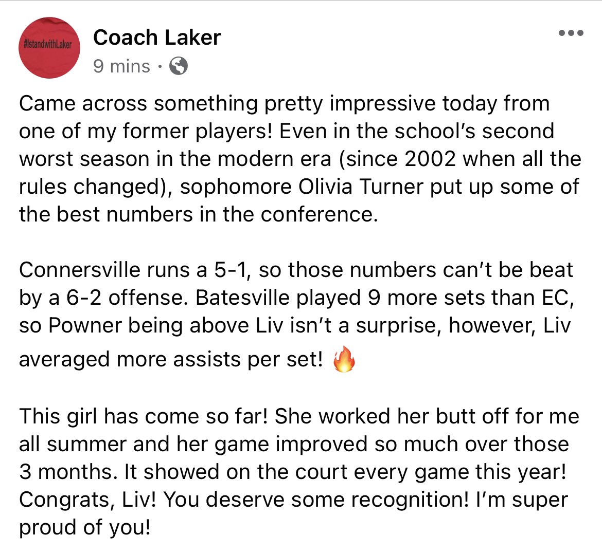 CoachLaker's tweet photo. Big time @oliviabt06 🖤 Keep doing your thing and never let anyone get in your way! https://t.co/bj4QNLYf52