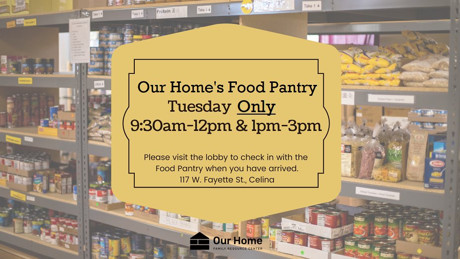 OurHomefrc's tweet photo. 🚨 THIS WEEK: Due To Thanksgiving, Our Home's Food Pantry Will Only Be Open Today. 

Come in for canned fruits and vegetables, meat, pastas, soup, milk and PB&amp;J and you can pick-up laundry detergent, soap, shampoo, deodorant, toothpaste, toilet paper too! https://t.co/sXE3TkDIYQ