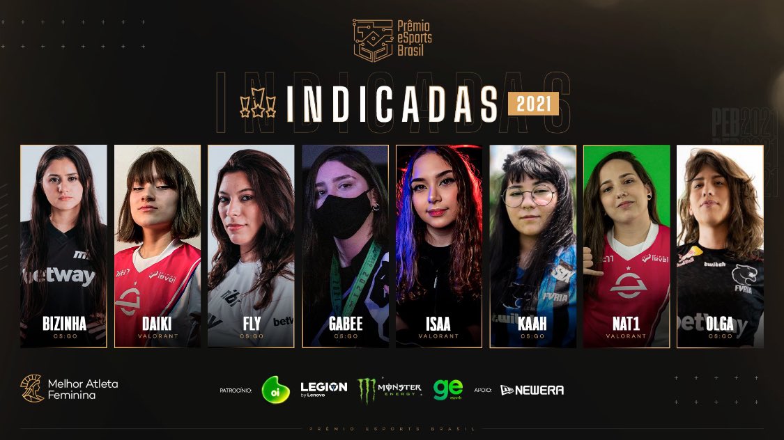 VLRonfire's tweet photo. Na categoria "Melhor Atleta Feminina", Daiki, Isaa e Nat1 representam o VALORANT!

Você acha que alguma delas deve levar o prêmio? 💜

📸 @premioesportsbr https://t.co/eHefuB0ggO