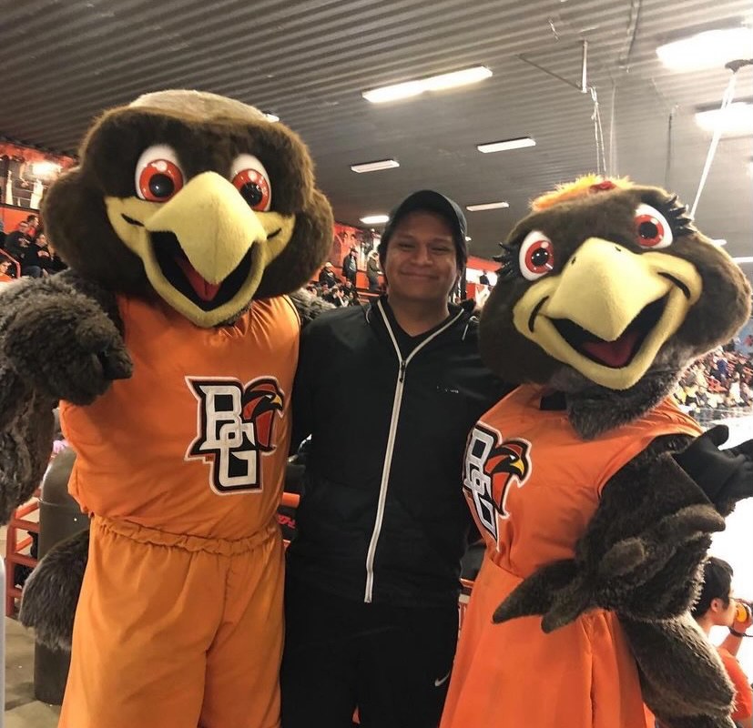themarvincenter's tweet photo. Happy Falcon Friday! This week's #FalconFeature is two of the Marvin Center's very own - Armando Prince and Madeline Keck! Armando and Maddy are Student Office Assistants in the Center and support everything from event prep to marketing on campus. We couldn't do it without them! https://t.co/qWQMFVEVpp