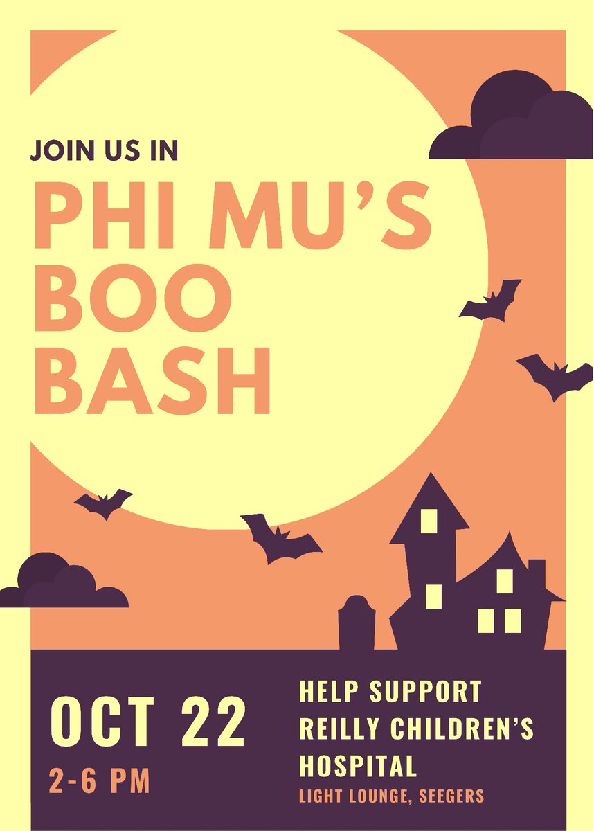 PhiMuMuhlenberg's tweet photo. Come out and join our Boo Bash today from 2 - 6 PM in the Light Lounge in Seegers!! Create messages to send to child patients at Reilly Children’s Hospital and then play in our Halloween-themed arcade games! See you there🎃🎃 https://t.co/iKqH5dOmdE