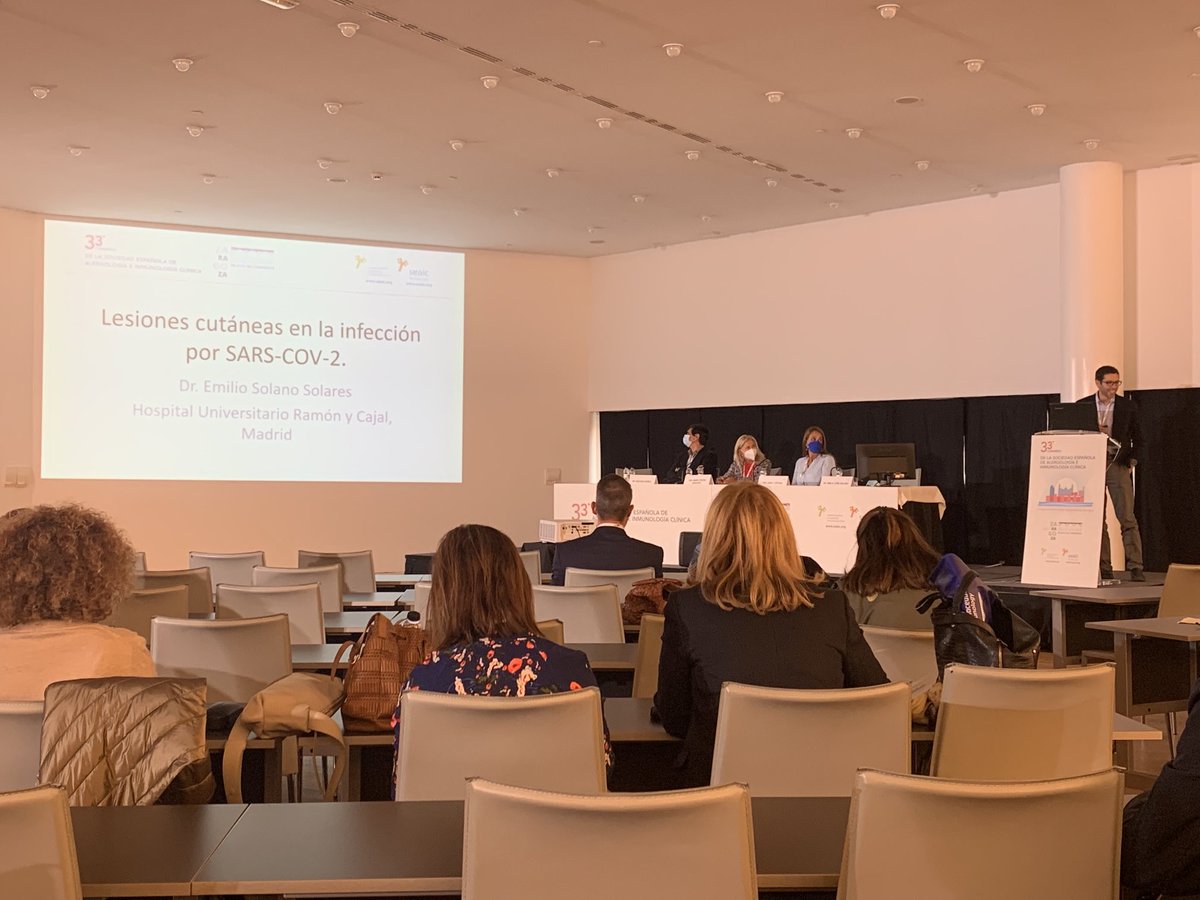 Lesiones cutáneas por SARS-Cov2 ⁦<a href="/DrEmilioSolano/">Emilio Solano Solares</a>⁩ ⁦@ej0uch⁩ #seaic2021 ⁦<a href="/SEAIC_Alergia/">SEAIC</a>⁩ #HospitalRamonyCajal
