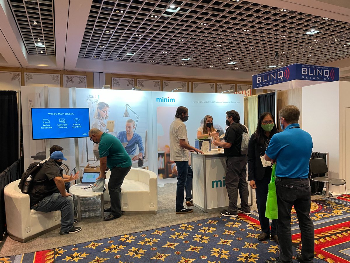 MinimSecure's tweet photo. It was great to be back with our #WISP customers and the @WISPAnews community, sharing insights and exciting projections for 2022. Minim is excited to continue these conversations on #security, #WiFimanagment, and enhanced #subscriberexperience as we prepare for the new year. https://t.co/Ttoozec3RH