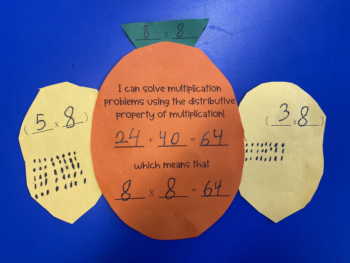 Practicing distributive property with a fun Friday fall activity! <a href="/MelrosePS/">MelrosePublicSchools</a> <a href="/WinthropMelrose/">Winthrop School</a>