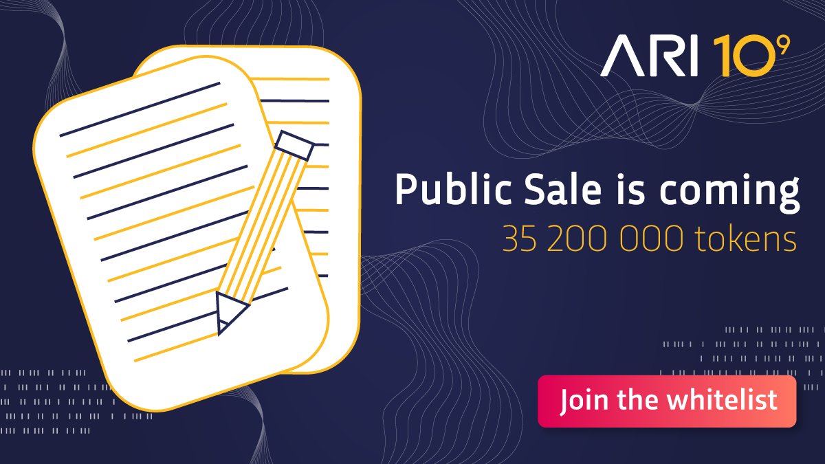 Public Whitelist is now 🔴LIVE! 🤑

👉See the pinned tweet on our profile

#ari10 #bitcoin #cryptocurrency #whitelisting