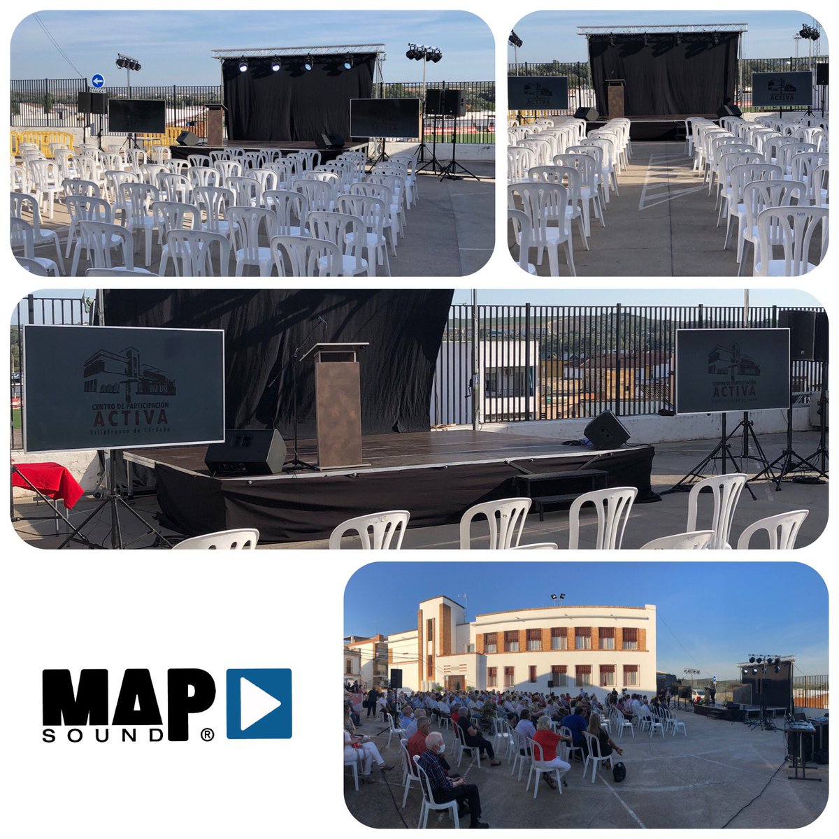 Mapsound's tweet image. Un placer enorme en formar parte de la inauguración del Centro de Participación Activa del Ayuntamiento Villafranca de Córdoba ,en promoción del bienestar de las personas mayores en este lugar tan emblemático 

#audiovisuales #escenario #sonido #iluminacion  #mayores #mapsound
