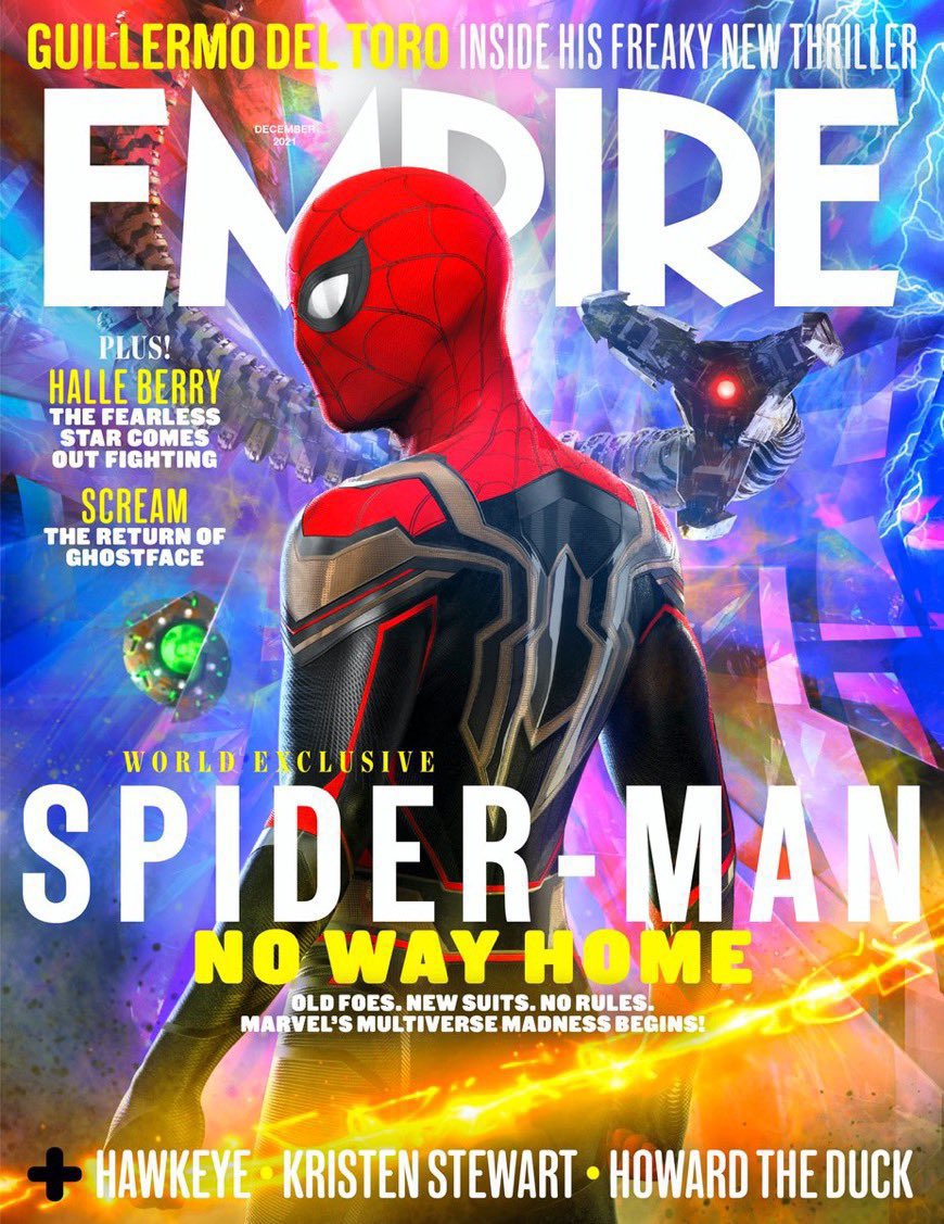 RT @SpiderMan3news: Decembers edition of empire will feature spider-man no way home on the front cover https://t.co/AdAHa8HlXU