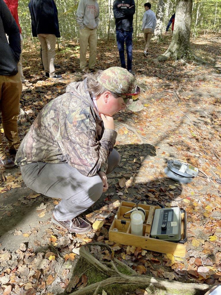fairfieldprep's tweet image. Environmental Science class explored the Cascades in Fairfield, and evaluated freshwater stream quality through chemical, physical and biological parameters.  Teacher Bob Ford Jr. used a D-net to collect benthic invertebrates, bugs who live under the stream! #PrepSTEM #BeIgnited