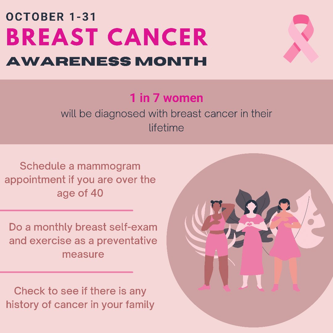 CoyeLawFirm's tweet photo. Today, Coye Law Firm is wearing pink in support of Breast Cancer Awareness Month! Swipe through for more information on preventative measures that you can take as well as tips for early detection.🎀 https://t.co/6U4dWW3wQs
