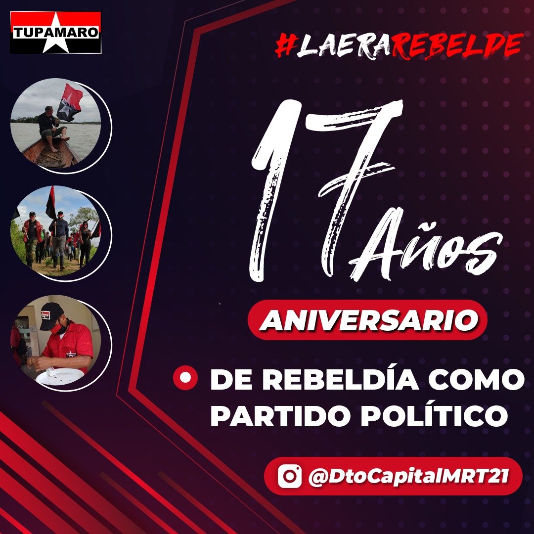 En nuestro partido TUPAMARO, nos caracterizamos por trabajar en unión, estamos convencidos que juntas y juntos seguiremos luchando por la Revolución Bolivariana, continuando con el legado de nuestro Cmdte. Eterno Hugo Chávez
#17AñosDeRebeldía