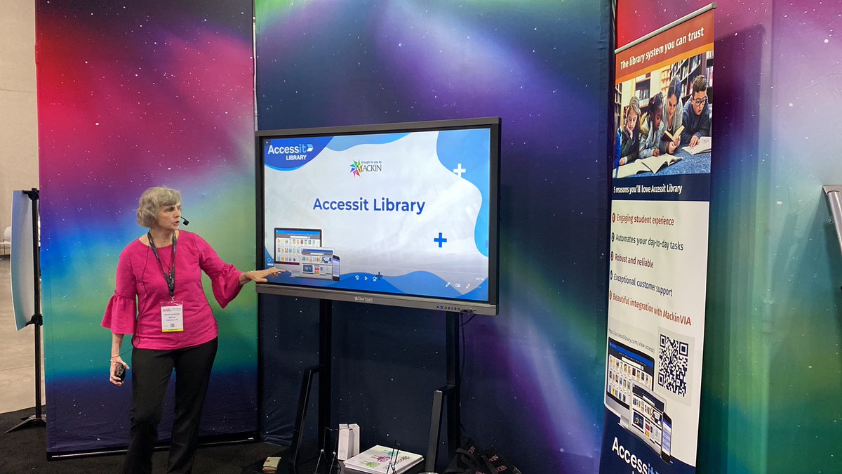 MackinLibrary's tweet photo. Come to the Mackin booth to hear all about #accessitlibrary at #AASL21 https://t.co/zujby7d7VX