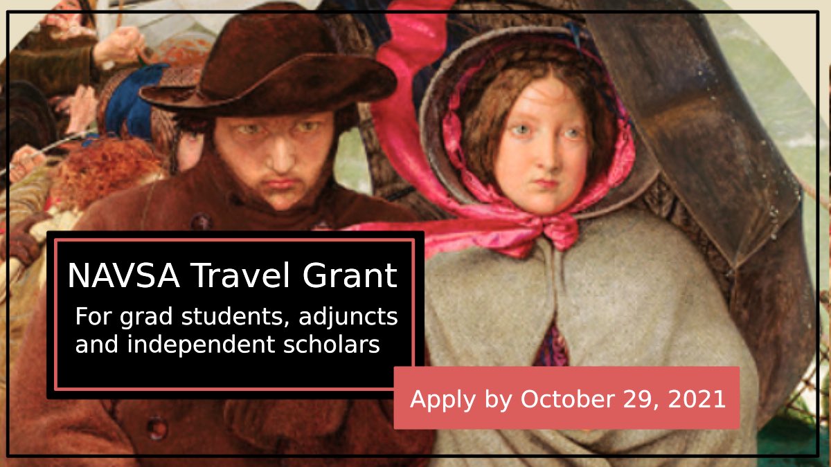 navsa2021_22's tweet photo. One week left for grad students, adjuncts, and independent scholars to apply for a NAVSA travel grant! Details at https://t.co/DKPHgkssfj. 

#unsettlingvictorians @navsa https://t.co/KKiDKYHWMl