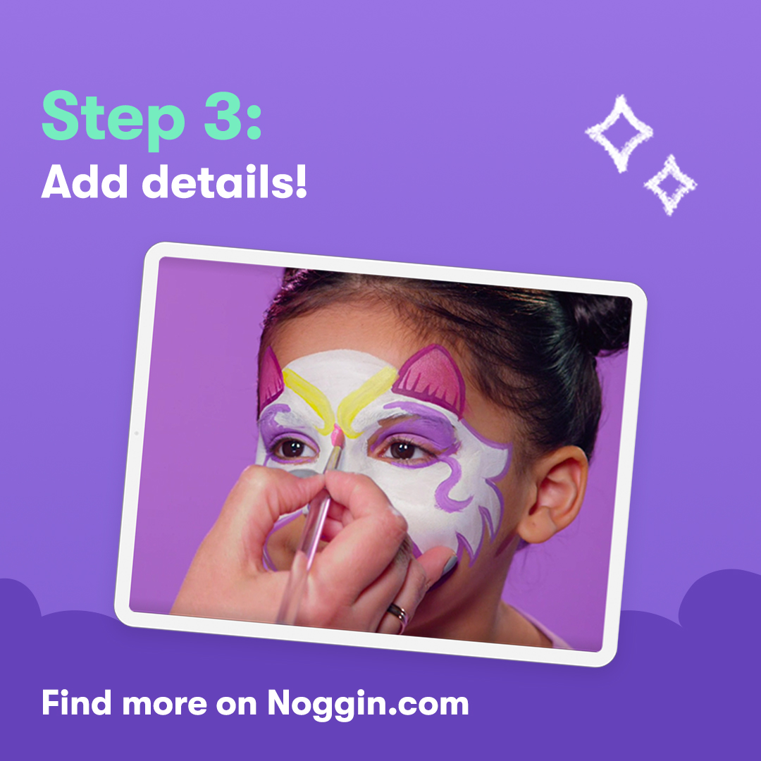 10 Days of #NogginHalloween starts today! Day 1: Here’s some Shimmer and Shine inspo for your child’s #Halloween look. Channel their inner Nahal by face painting this sweet feline look. For more details, watch the Face Painting: Nahal video in the app’s Shimmer and Shine section!