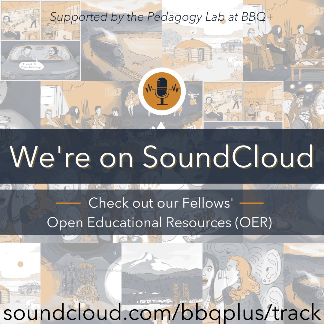 bbq_plus's tweet photo. Missed the opportunity to hear our Pedagogy Lab Fellows’ open educational resources (OER) at the BBQ+ #cyborgpedagogies conference, or just want to hear them again?
All 10 OER podcasts have been posted on our SoundCloud! Head over to https://t.co/sKkgJsapkd.
#bbqplus https://t.co/IvUNhTSoms