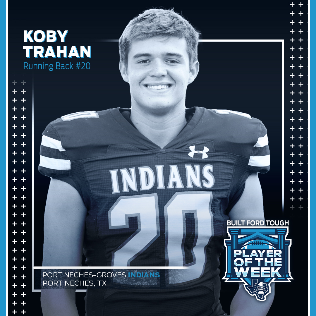 There’s no denying that <a href="/pngisd/">PNGISD</a> Senior <a href="/koby20101/">koby</a> is a team player. He broke the school’s
single game rushing record – which dated back to 1971, carried for 365 yds &amp;
scored 3 TDs in a great win against Kingwood Park. Koby is this week’s
#FordPOWT in Class 5A. #STXFord #txhsfb