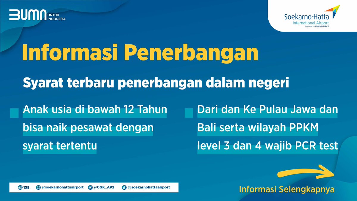 soettaairport's tweet photo. #SobatCGK untuk mengetahui syarat terbaru mengenai penerbangan dalam negeri yuk simak info grafis dibawah ini!
@AngkasaPura_2
@contactap2
#InfoCGK
#BUMNUntukIndonesia https://t.co/DQRnH5Dk1o