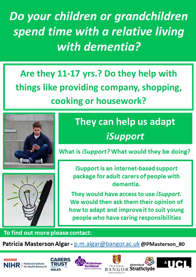 Alzheimer Scotland Digital (@alzscotdigital) on Twitter photo Do you have carers with children or grandchildren who spend time with a relative living with dementia? <a href="/PMasterson_80/">P Masterson Algar</a> would love to hear their views on adapting iSupport!
<a href="/quarriers/">Quarriers</a> <a href="/AngusCarers/">Angus Carers Centre</a> <a href="/CarerCentreSCIO/">Helensburgh Carers</a> <a href="/CentralCarers/">Falkirk & Clackmannanshire Carers Centre</a> <a href="/EACarers/">East Ayrshire Carers</a> <a href="/CarersLinkED/">CarersLinkED</a> Do you have carers with children or grandchildren who spend time with a relative living with dementia? <a href="/PMasterson_80/">P Masterson Algar</a> would love to hear their views on adapting iSupport!
<a href="/quarriers/">Quarriers</a> <a href="/AngusCarers/">Angus Carers Centre</a> <a href="/CarerCentreSCIO/">Helensburgh Carers</a> <a href="/CentralCarers/">Falkirk & Clackmannanshire Carers Centre</a> <a href="/EACarers/">East Ayrshire Carers</a> <a href="/CarersLinkED/">CarersLinkED</a>