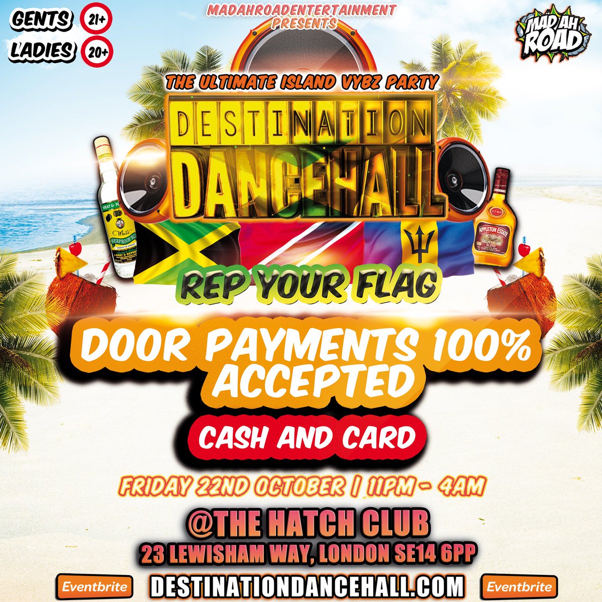 DJBLACKA's tweet photo. #DESTINATIONDANCEHALL π₯π₯π₯
-
βΌοΈ TONIGHT TONIGHT TONIGHT βΌοΈ
-
DOORS OPEN @ 11PM
DOORS CLOSE 1:30AM
-
CASH AND CARD PAYMENTS AT THE DOOR β
-
REMAINING TICKETS FROM
https://t.co/gPqa8fXH8H π―
-
BRING YOUR FLAGS WHISTLES AND HORNS! THIS PARTY LOUD LOUD LOUD π―π²π§π§πΉπΉπ»π¨π¬π©π©π²π²πΈπ±π¨π°π³π²πΆ https://t.co/vsO9jepwJz