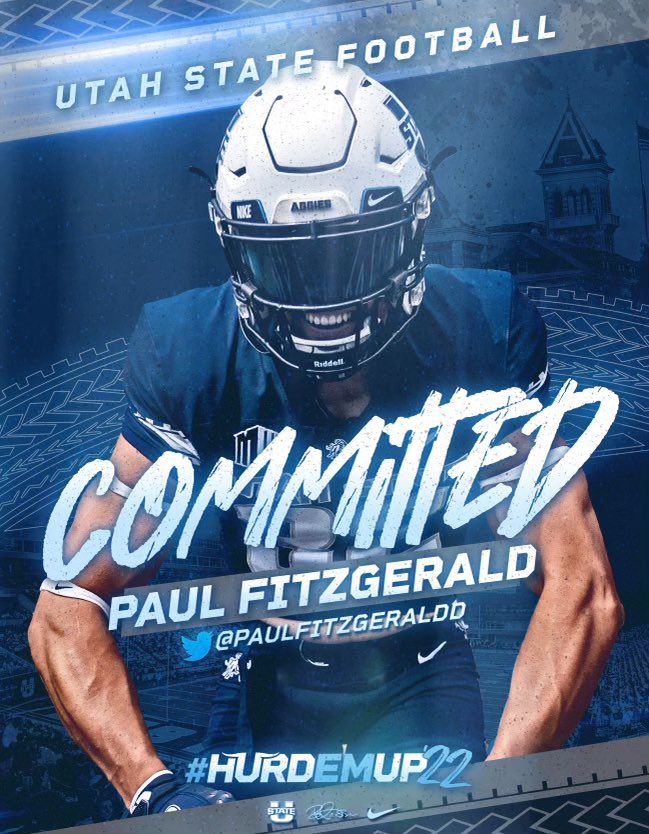Utah State defensive end commit Paul Fitzgerald plays tonight against Hillcrest (ID)! Get it done!! Aggie Nation has our eyes on you Paul!