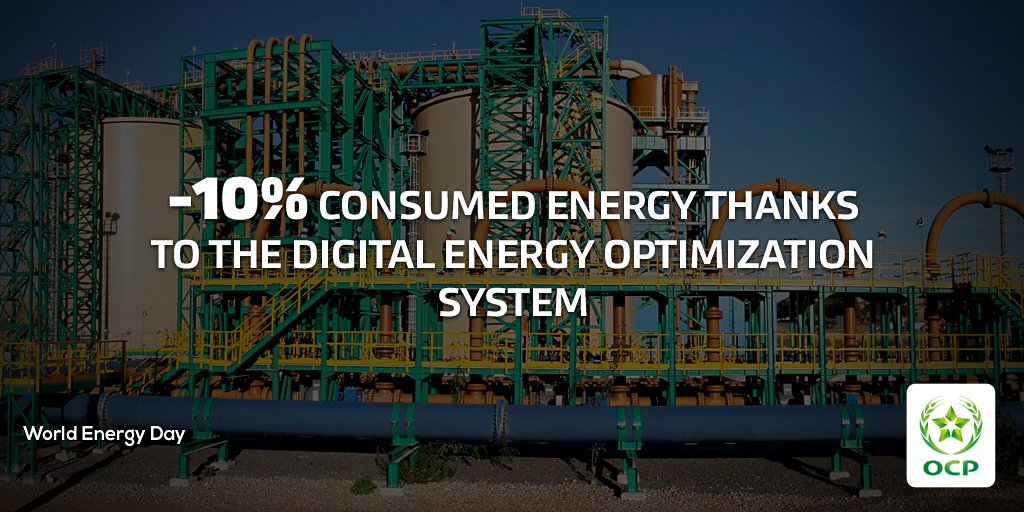 OCPGroup's tweet photo. The #EnergyProgram allowed us to develop our cogeneration capacity, energy efficiency measures and increase the use of renewable energies, taking us a step further to our #CleanEnergy transition by 2030.

#ClimateAction #SDGs #WED2021 https://t.co/NKtA93Xvae